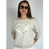 Béžová mikina se srdcem Megi B2601