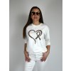 Bílá mikina se srdcem Megi B2601