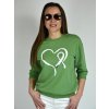 Zelená mikina se srdcem Megi B2601