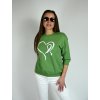 Zelená mikina se srdcem Megi B2601