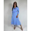 Modré šaty s mašlí 02544
