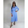 Modré šaty s mašlí 02544