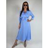 Modré šaty s mašlí 02544