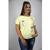 Žluté tričko s výšivkou vážky Megi collection