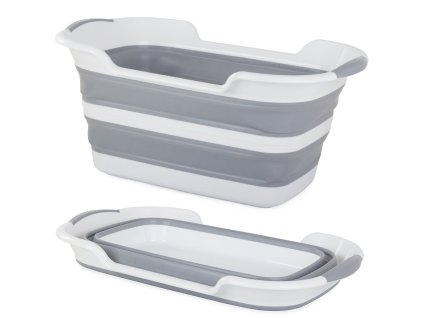 eng pl Folding silicone bowl with a drain for laundry 2537 1