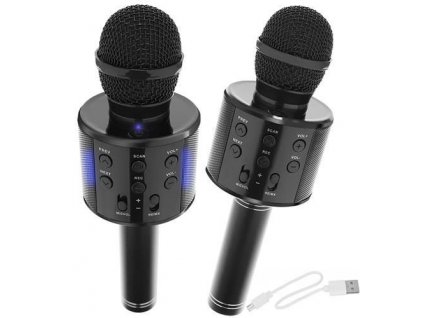 Karaoke bluetooth mikrofon černý