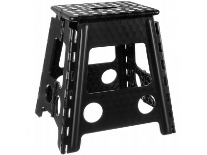 Protiskluzová skládací stolička černá
