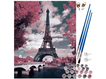 Malování podle čísel 50x40cm - Eiffelova věž