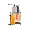 eng pl Double clothes hanger rack on wheels 1312 2