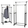 eng pl Double clothes hanger rack on wheels 1312 1