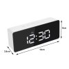 eng pl Clock alarm clock thermometer mirror led alarm date 4in1 2032 2 3