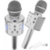 Karaoke bluetooth mikrofon stříbrný