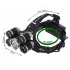Čelovka LED ZOOM 5 x LED T6 CREE