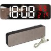eng pm Electronic clock digital led alarm clock thermometer mirror standing usb batteries 6699 9