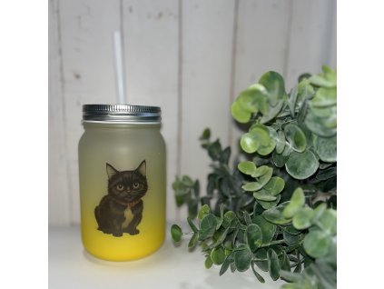 Sklenička - Tajemnost 450 ml - bez ouška matná žlutá