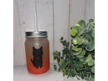 Sklenička - Darek 450 ml - bez ouška matná červená