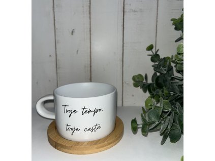 Hrnek Makronka - Tvoje tempo, tvoje cesta 200 ml - Bílá