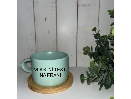 Hrnek Makronka mintová (levá strana)