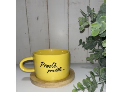 Hrnek Makronka - Prostě pondělí 200 ml - Jasně žlutá