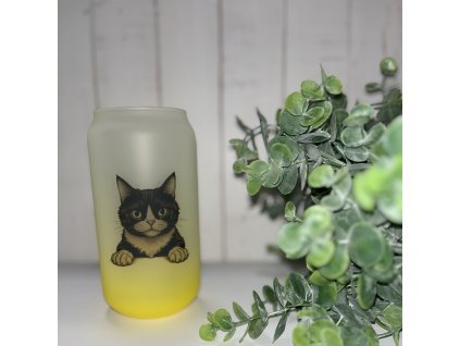 Sklenička - Zvědavost 550 ml - bez ouška matná žlutá