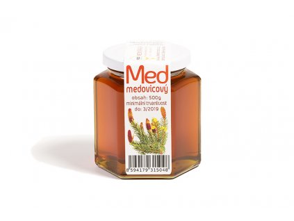 4313 9) medovicovy med, sestihran 500g