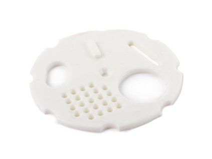 Kruhový česnový uzávěr bílý 80 mm