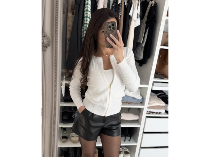 Svetříky na zip ,,Believe,, white