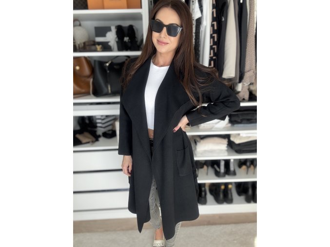 Dlouhý cardigan/kabátek ,,Luxor,, černý