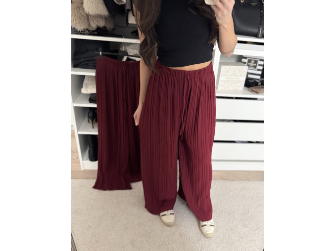 Plisované kalhoty ,,Amazing,, červené