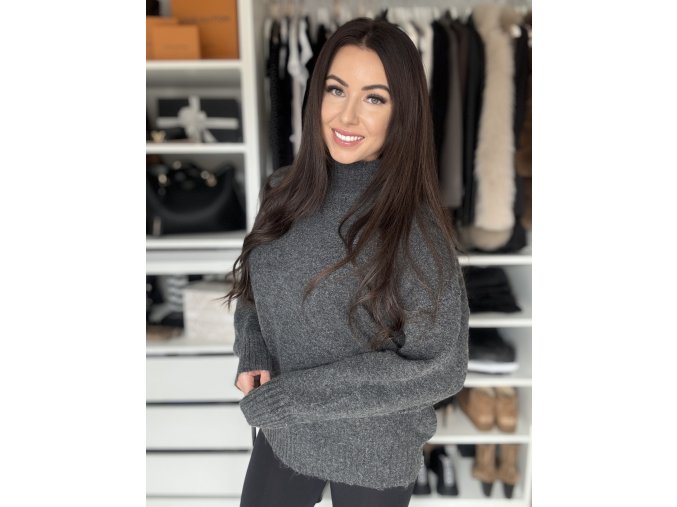 Svetr ,,Honey,, tmavě šedý