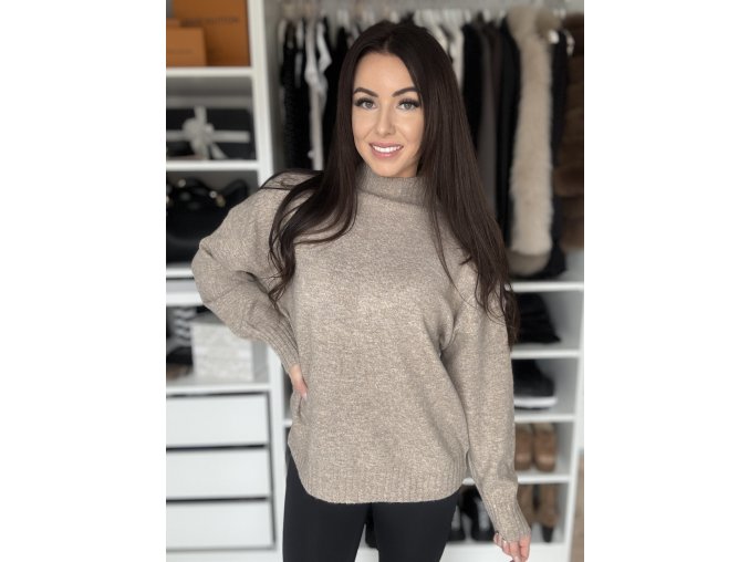 Svetr ,,Honey,, hnědý