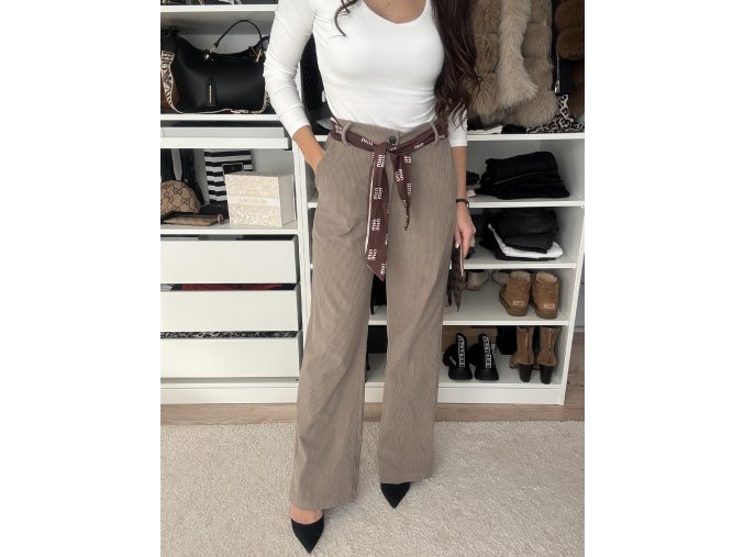 Manšestrové kalhoty ,,Miu,, sv.hnědé