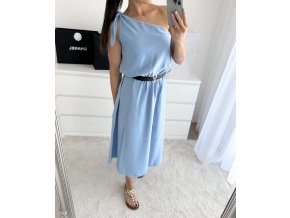 Šaty na jedno rameno ,,May,, blue