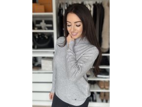 Svetr se stojáčkem ,,Moca,, šedý