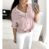 Mušelínové košile s douhým rukávem ,,Happiness,, light pink
