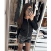 Svetříky na zip ,,Believe,, black