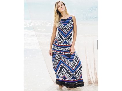 Geometrické plážové šaty