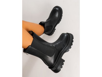 Koženkové chunky boty