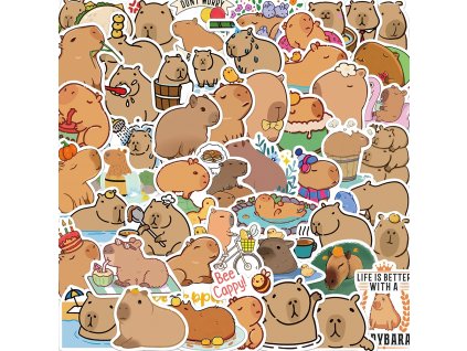 10 25 50PCS Cute Capybara Animal Stickers Car Motorcycle Travel Luggage Phone Guitar Laptop Cartoon Helment.jpg Q90.jpg