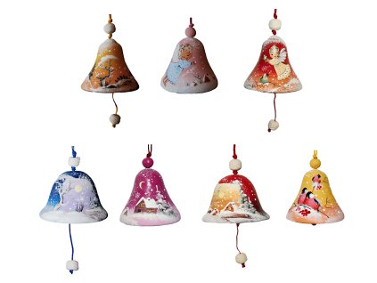 zvonečky malované zimní