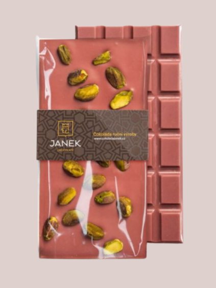 Ruby čokoláda s pistáciemi | JANEK Chocolate