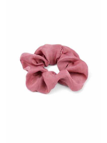 Saténová gumička do vlasů - Scrunchie starorůžová