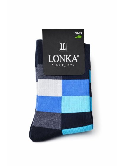 Pánské ponožky Decube tmavě modrá kostka | Lonka