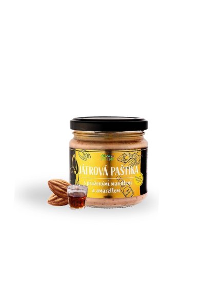 Játrová paštika s praženými mandlemi a amarettem The Pelikans