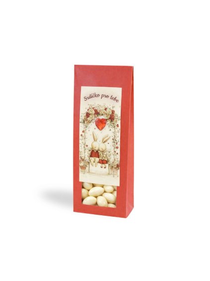 Lyofilizované maliny v bílé čokoládě - Srdíčko pro tebe 50 g