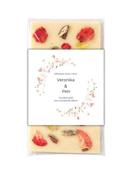 Dárek pro svatebčany - bílá čokoláda