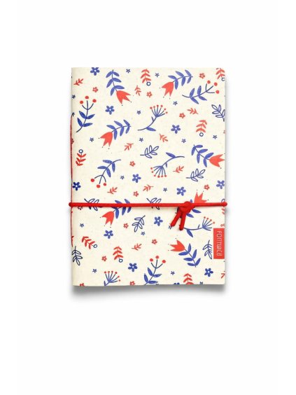 Stylový zápisníček - vzor modrá louka  | Formace