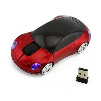 Optická myš auto červená