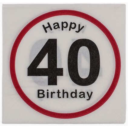 Narozeninové ubrousky 40