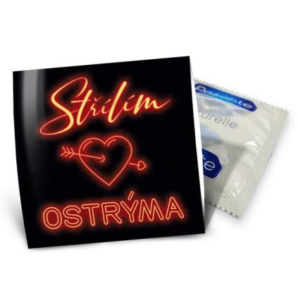 Vtipný kondom Střílím ostrýma